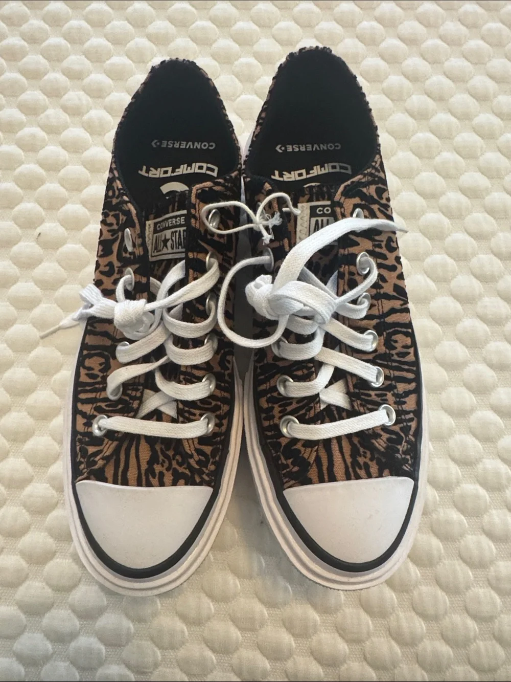 Converse Chuck Taylor All Star Double Stack Low-Top Sneaker in Leopard